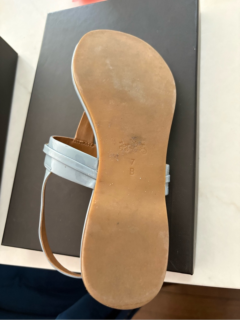 Coach Women's blue with Silver Sandals - Picture 3 of 3